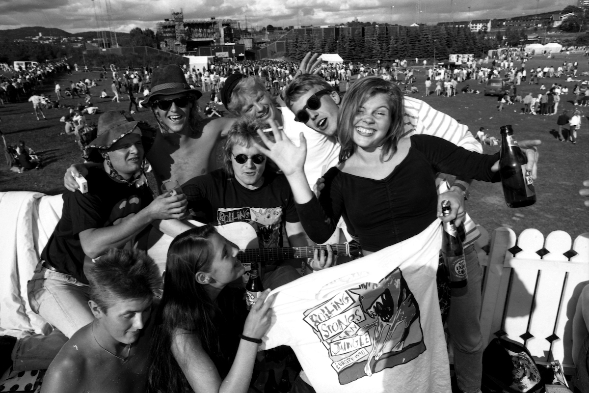 Forventningsulle fans, Rolling Stones 1990. Foto: Vidar Ruud