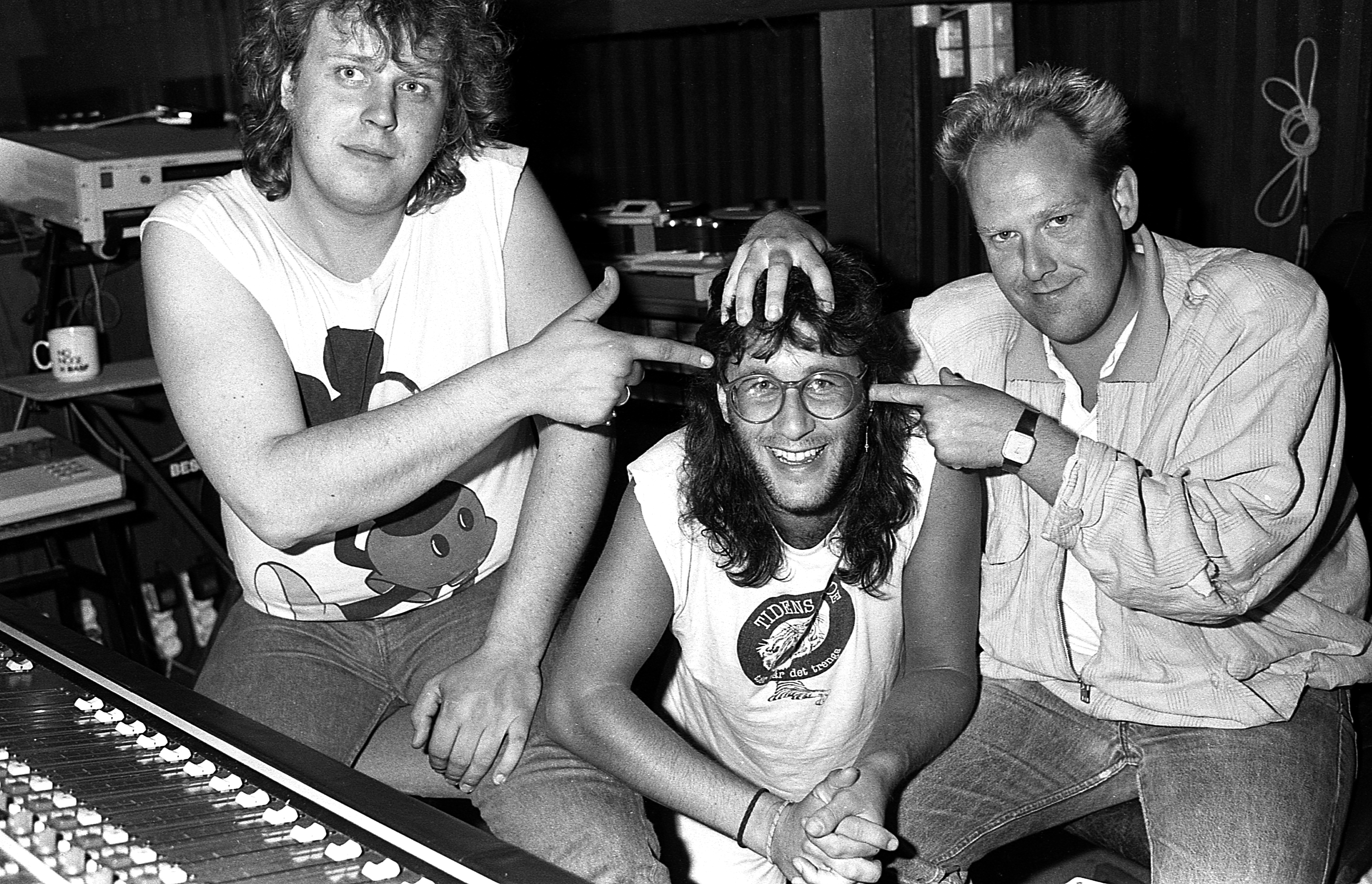 I STUDIO: Marius Müller, Arild Rønsen, Herodes Falsk. Foto: Vidar Ruud