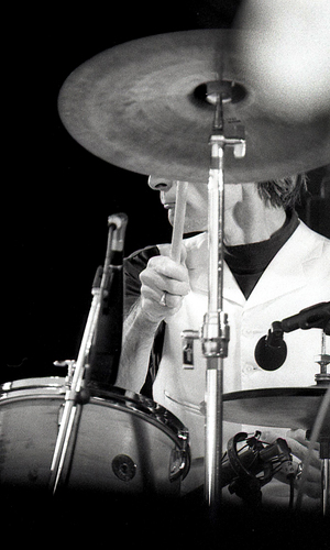 CHARLIE WATTS: Stakk seg aldri fram. Her fra konserten på Valle-Hovin i 1990. Foto: Vidar Ruud