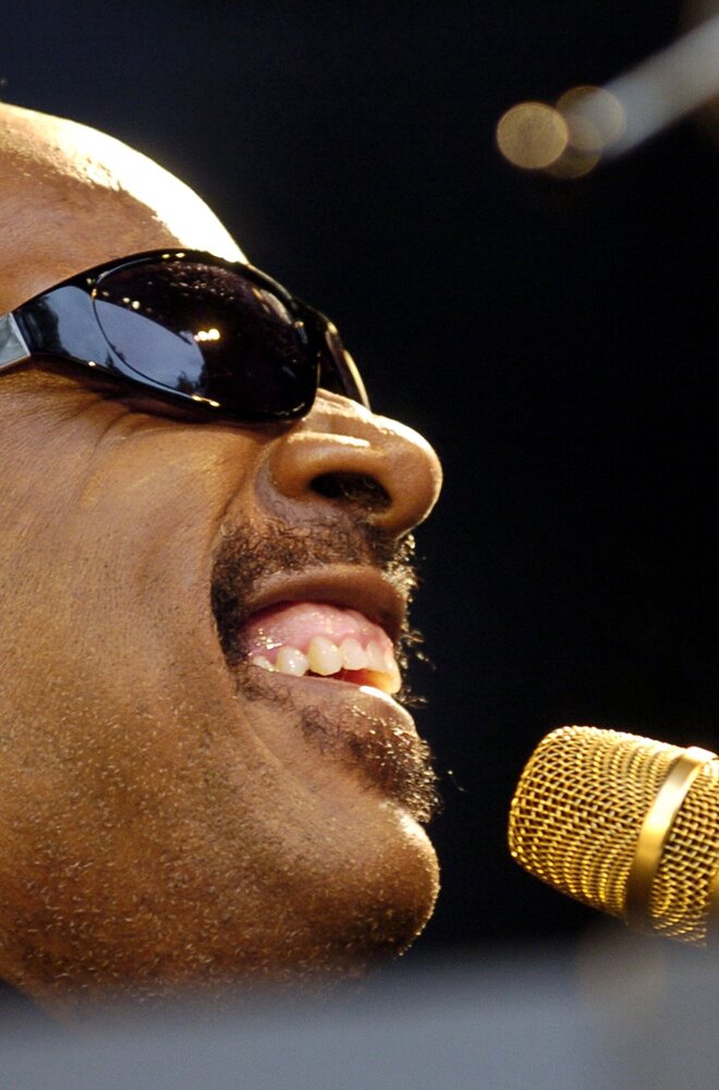 Vi fikk aldri anledning til å fotografere Stevie Wonder i Unity Arena. Her har Vidar Ruud fanga ham inn ved et tidligere høve. 76-åringen ser forresten like frisk ut i dag som noen gang!